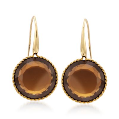 Roberto Coin 8.00 ct. t.w. "Ipanema" Citrine Earrings in 18kt Yellow Gold &mdash; Alt Image 1