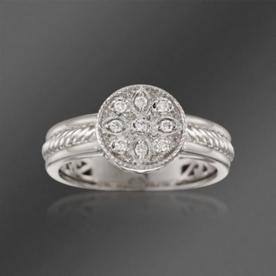 Charriol "Flamme Blanche" .10 ct. t.w. Diamond Ring in 18kt White Gold. Size 6.5 &mdash; Alt Image 1