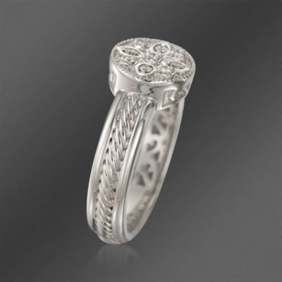 Charriol "Flamme Blanche" .10 ct. t.w. Diamond Ring in 18kt White Gold. Size 6.5 &mdash; Alt Image 2
