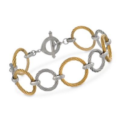 Charriol "Classique" Stainless Steel and 18kt Yellow Gold Bracelet. 7" &mdash; Alt Image 1