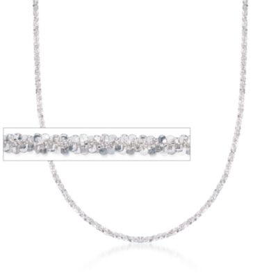 Sterling Silver 2mm Diamond Cut Rope Chain Necklace &mdash; Alt Image 1