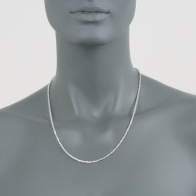 Sterling Silver 2mm Diamond Cut Rope Chain Necklace &mdash; Alt Image 4