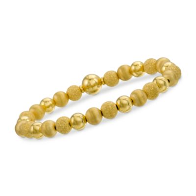 Vermeil 8mm Bead Bracelet. 8" &mdash; Alt Image 1