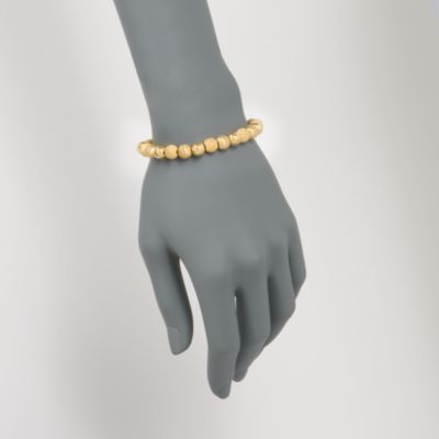 Vermeil 8mm Bead Bracelet. 8" &mdash; Alt Image 2