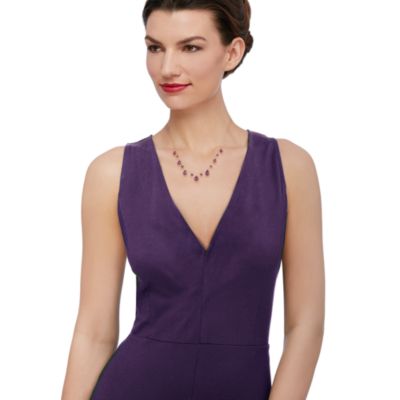 34.15 ct. t.w. Ruby Drop Necklace in 14kt Yellow Gold. 18" &mdash; Alt Image 2