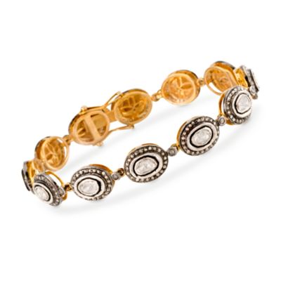 3.10 ct. t.w. Diamond Bracelet In Sterling Silver and 14kt Yellow Gold. 7.5" &mdash; Alt Image 1