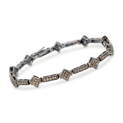 1.65 ct. t.w. Pave Diamond Bar-Link Bracelet in Sterling Silver With Black Rhodium. 7" &mdash; Alt Image 1