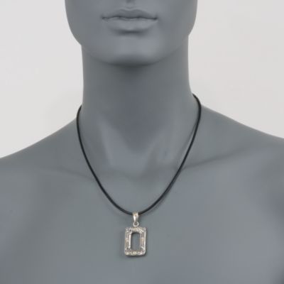 Balinese Two-Tone Pendant on a Black Leather Cord &mdash; Alt Image 3