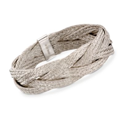 Sterling Silver Five-Strand Braided Bangle Bracelet &mdash; Alt Image 1