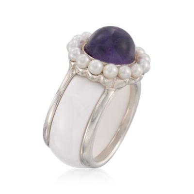 Five-In-One Agate Ring Set in Sterling Silver &mdash; Alt Image 3