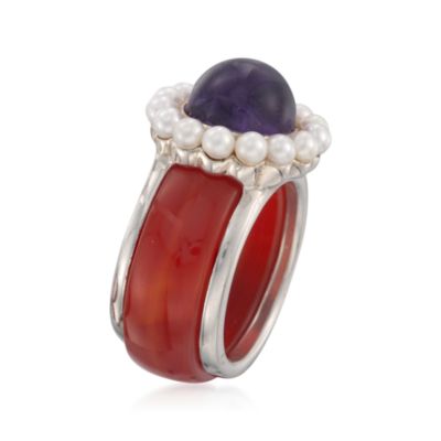 Five-In-One Agate Ring Set in Sterling Silver &mdash; Alt Image 4