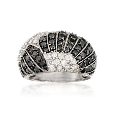 2.15 ct. t.w. Black and White Diamond Ring in 14kt White Gold &mdash; Alt Image 1