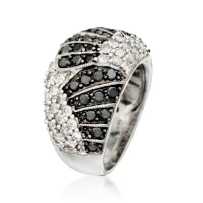 2.15 ct. t.w. Black and White Diamond Ring in 14kt White Gold &mdash; Alt Image 3