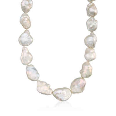 14-16mm Cultured Baroque Pearl Necklace With 14kt Yellow Gold Clasp. 18" &mdash; Alt Image 1