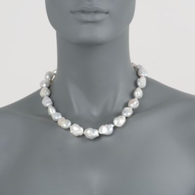 14-16mm Cultured Baroque Pearl Necklace With 14kt Yellow Gold Clasp. 18" &mdash; Alt Image 2