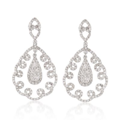 3.05 ct. t.w. Diamond Earrings In 18kt White Gold &mdash; Alt Image 1