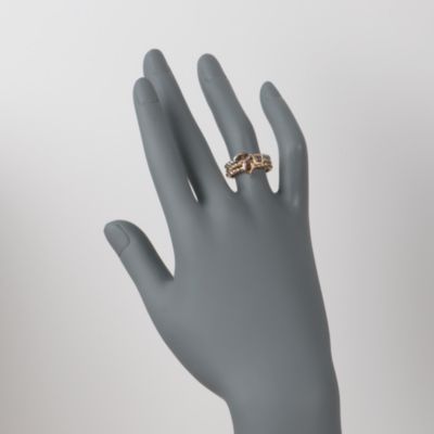.75 ct. t.w. Brown Diamond Ring Set In 14kt Tri-Colored Gold &mdash; Alt Image 2