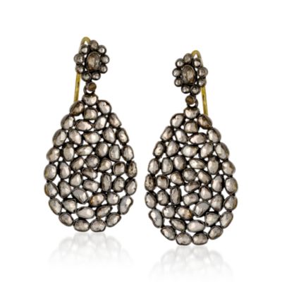 5.50 ct. t.w. Natural Diamond  Dangle Earrings In 18kt Yellow Gold &mdash; Alt Image 1