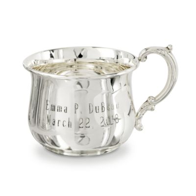 Sterling Silver Bulged Baby Cup &mdash; Alt Image 1