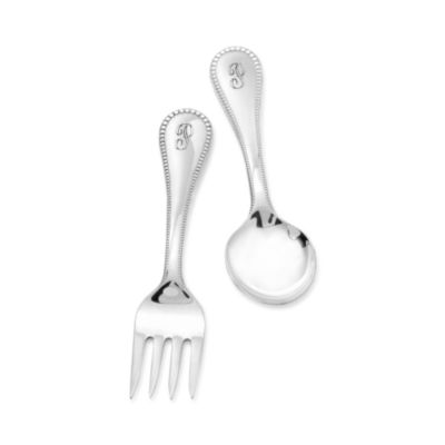 Reed & Barton "Classic Bead" Sterling Silver Baby Flatware &mdash; Alt Image 3