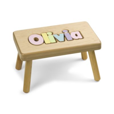 Personalized Puzzle Stool &mdash; Alt Image 1