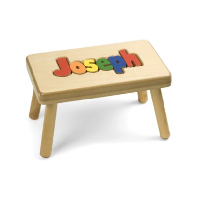 Personalized Puzzle Stool &mdash; Alt Image 2