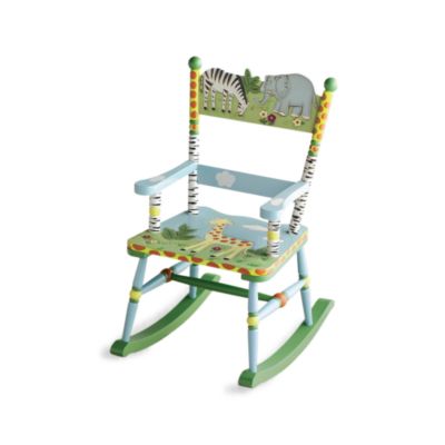 Set of 2 Child's Safari-Theme Rocking Chair and Book Display Set &mdash; Alt Image 3