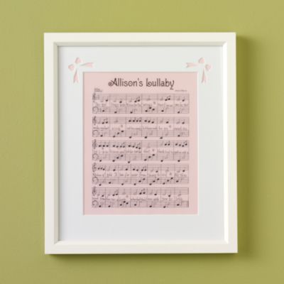 Personalized Lullaby Sheet Music Plaque With Cd &mdash; Alt Image 2