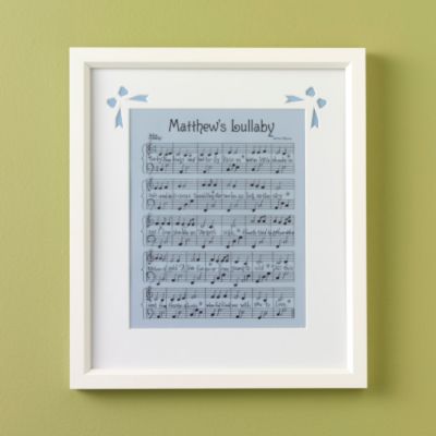 Personalized Lullaby Sheet Music Plaque With Cd &mdash; Alt Image 1