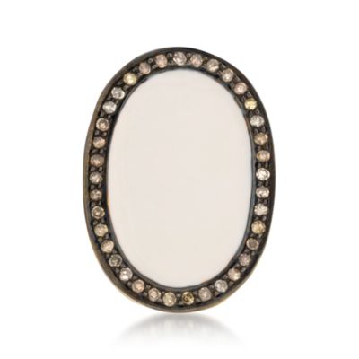 Enamel and .70 ct. t.w. Diamond Ring in Vermeil &mdash; Alt Image 1