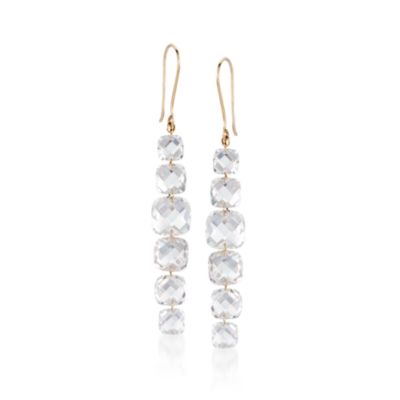 19.50 ct. t.w. Rock Crystal Earrings in 14kt Yellow Gold &mdash; Alt Image 1