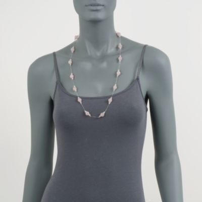 Rose Quartz Necklace in Sterling Silver &mdash; Alt Image 5