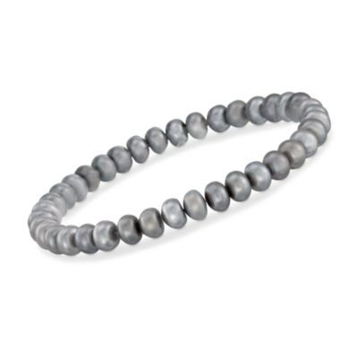 Set of Three 6-7mm Cultured Pearl Bracelets With Matching Pearl Studs With Sterling Silver &mdash; Alt Image 3