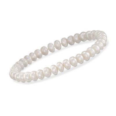 Set of Three 6-7mm Cultured Pearl Bracelets With Matching Pearl Studs With Sterling Silver &mdash; Alt Image 5