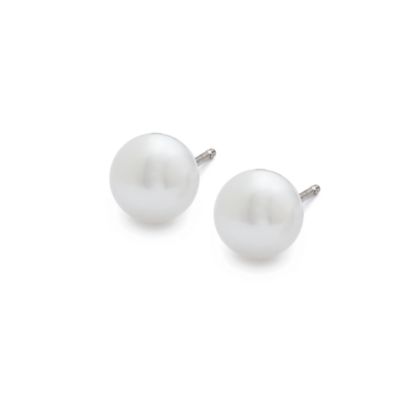 Set of Three 6-7mm Cultured Pearl Bracelets With Matching Pearl Studs With Sterling Silver &mdash; Alt Image 8