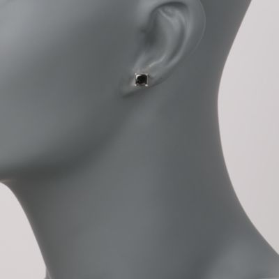 2.00 ct. t.w. Black Diamond Stud Earrings in 14kt White Gold &mdash; Alt Image 2