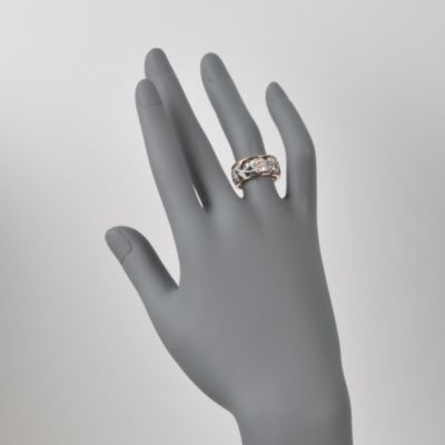Simon G. .30 ct. t.w. Diamond Floral Band Ring in 18kt Two-Tone Gold &mdash; Alt Image 2