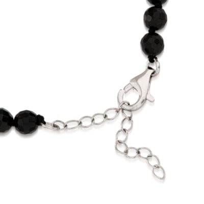 Black Onyx Bead Necklace With Reversible Pendant In Two-Tone &mdash; Alt Image 4