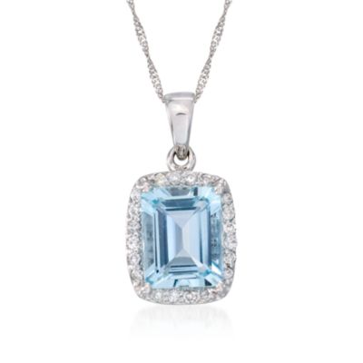 2.05 Carat Amethyst and .15 ct. t.w. Diamond Necklace in 14kt White Gold. 18" &mdash; Alt Image 1
