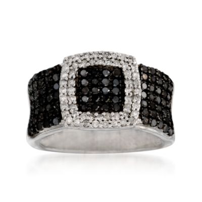 .95 ct. t.w. Pave Diamond Belt Ring in Sterling Silver &mdash; Alt Image 1