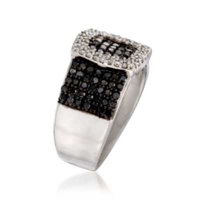 .95 ct. t.w. Pave Diamond Belt Ring in Sterling Silver &mdash; Alt Image 3