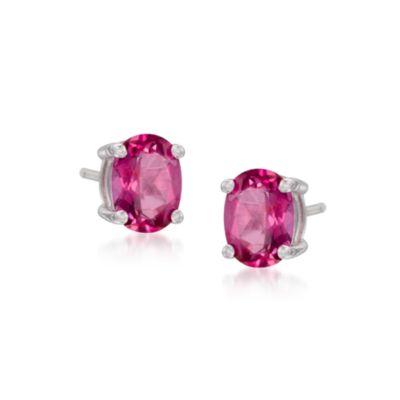 3.20 ct. t.w. Pink Topaz Stud Earrings in Sterling Silver &mdash; Alt Image 1