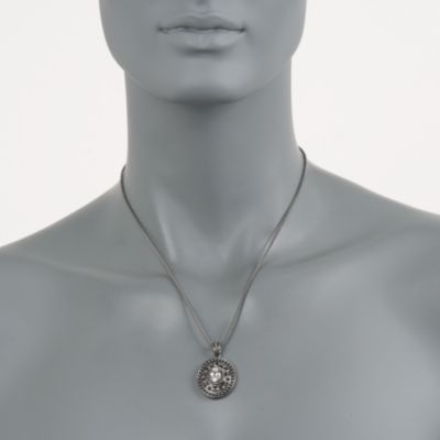 1.10 ct. t.w. White Topaz Medallion Necklace in Sterling Silver &mdash; Alt Image 2