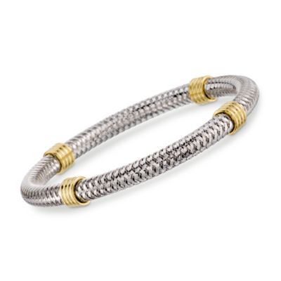 Roberto Coin 18kt Two-Tone Gold "Primavera" Bracelet. 7" &mdash; Alt Image 1