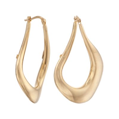Roberto Coin 18kt Yellow Gold Twist Hoop Earrings &mdash; Alt Image 1