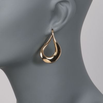 Roberto Coin 18kt Yellow Gold Twist Hoop Earrings &mdash; Alt Image 2