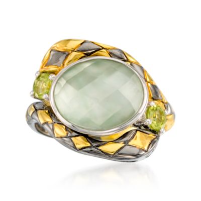 Mother-Of-Pearl and 3.00 ct. t.w. Multi-Gem Snake Ring In Sterling Silver &mdash; Alt Image 1