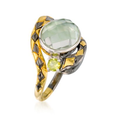 Mother-Of-Pearl and 3.00 ct. t.w. Multi-Gem Snake Ring In Sterling Silver &mdash; Alt Image 3