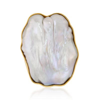 Baroque Pearl Ring in 14kt Yellow Gold &mdash; Alt Image 1