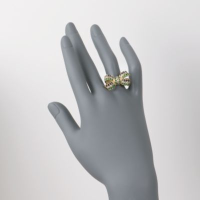 1.10 ct. t.w. Multi-Gem Bow Ring In 14kt Yellow Gold &mdash; Alt Image 2